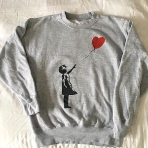 Banksy Girl With The Red Balloon Sweatshirt